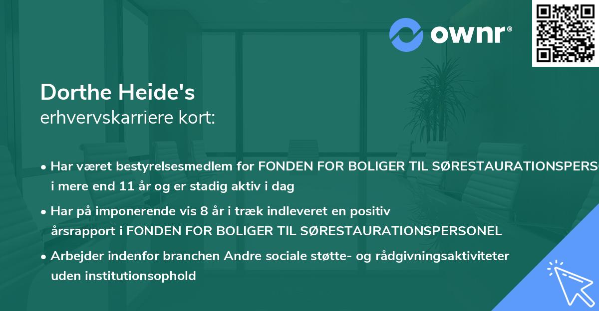 Dorthe Heide's erhvervskarriere kort