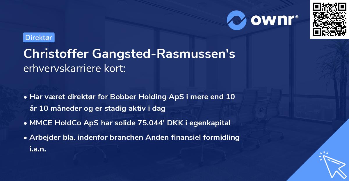 Christoffer Gangsted-Rasmussen's erhvervskarriere kort