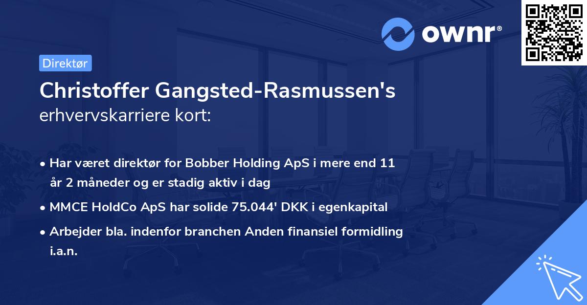 Christoffer Gangsted-Rasmussen's erhvervskarriere kort