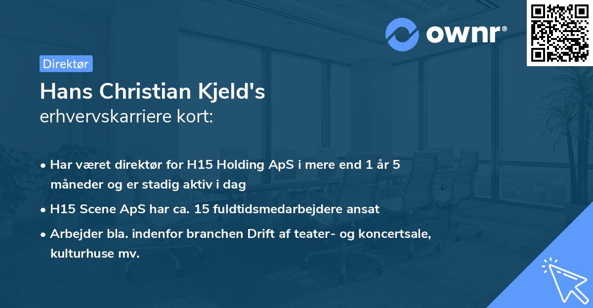 Hans Christian Kjeld's erhvervskarriere kort