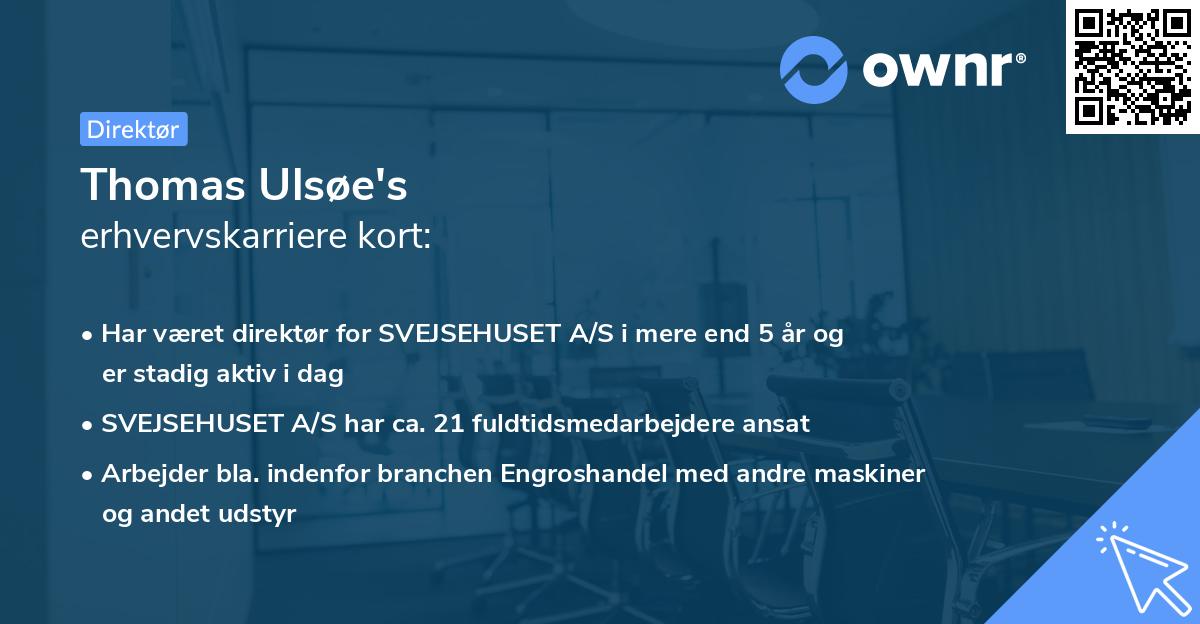 Thomas Ulsøe's erhvervskarriere kort
