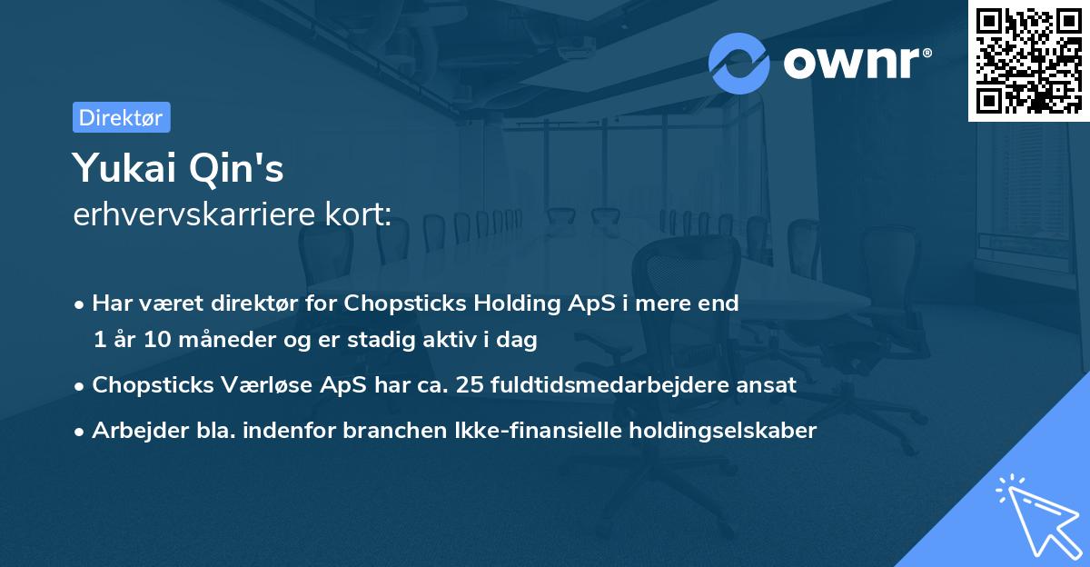 Yukai Qin's erhvervskarriere kort