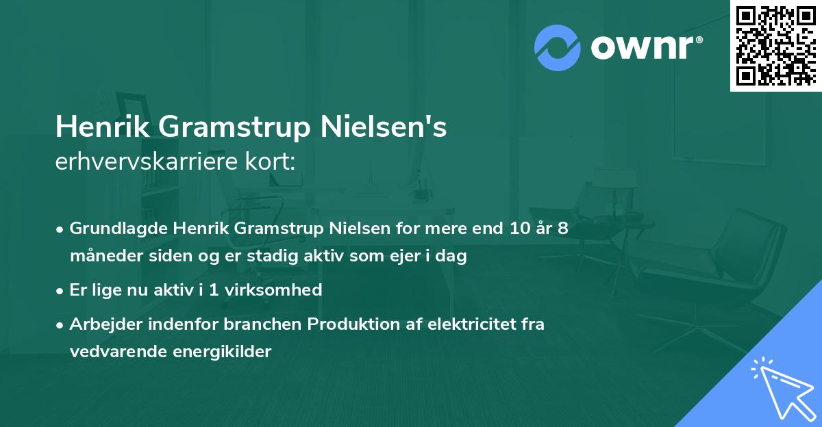 Henrik Gramstrup Nielsen's erhvervskarriere kort