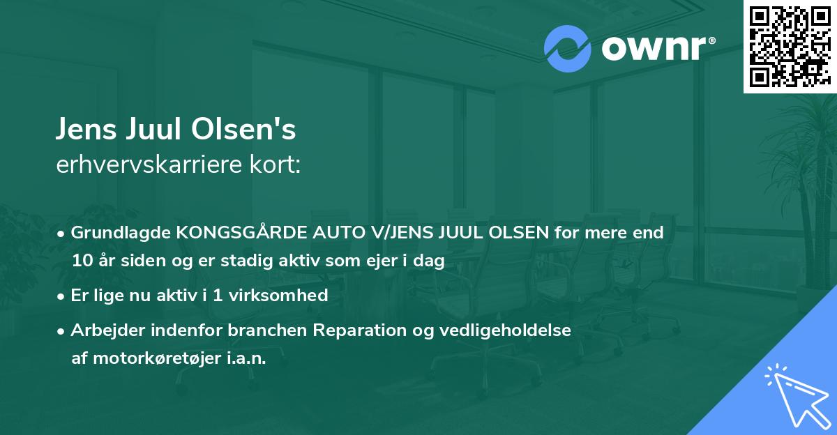 Jens Juul Olsen's erhvervskarriere kort