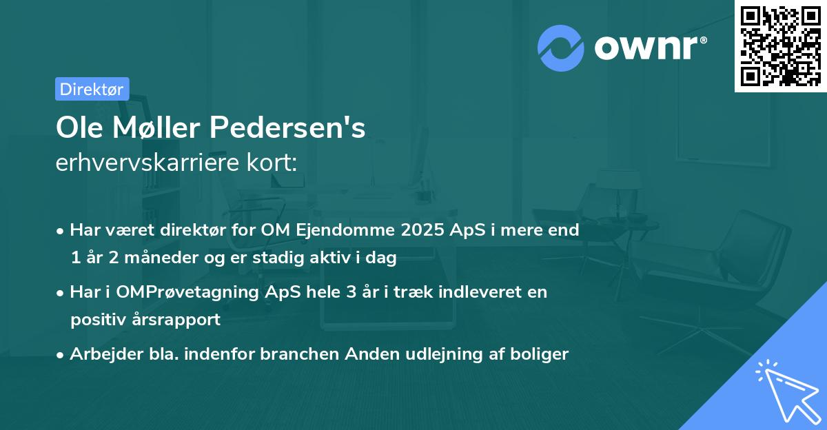 Ole Møller Pedersen's erhvervskarriere kort