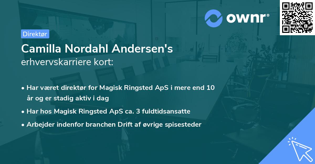 Camilla Nordahl Andersen's erhvervskarriere kort
