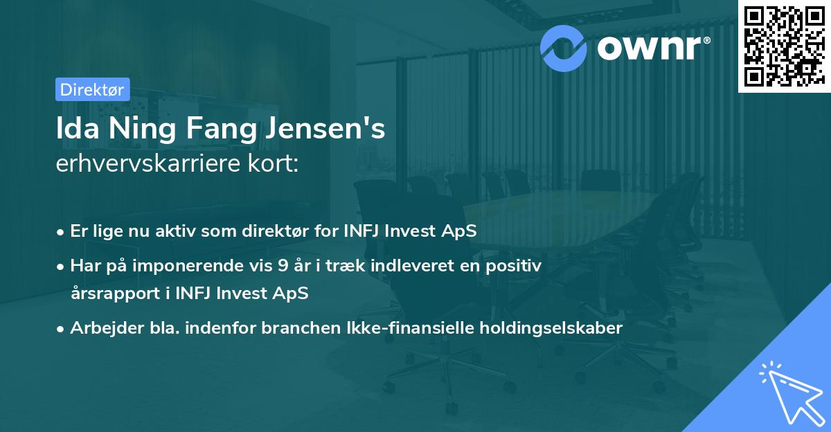 Ida Ning Fang Jensen's erhvervskarriere kort