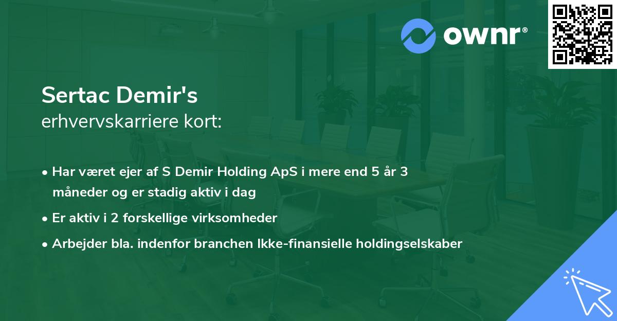 Sertac Demir's erhvervskarriere kort