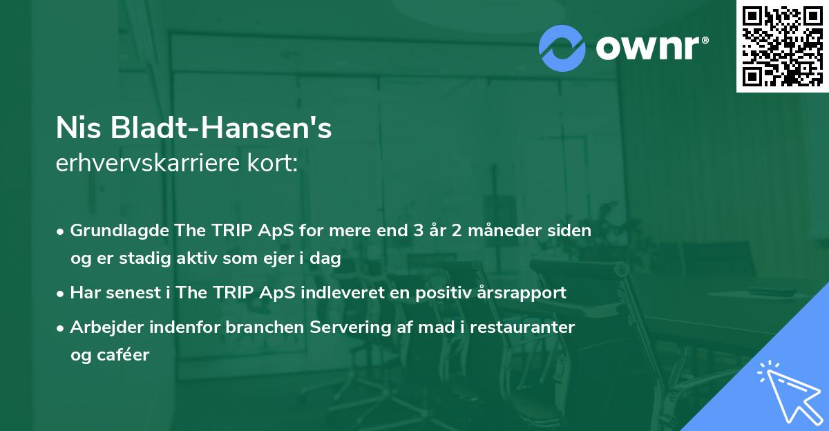 Nis Bladt-Hansen's erhvervskarriere kort
