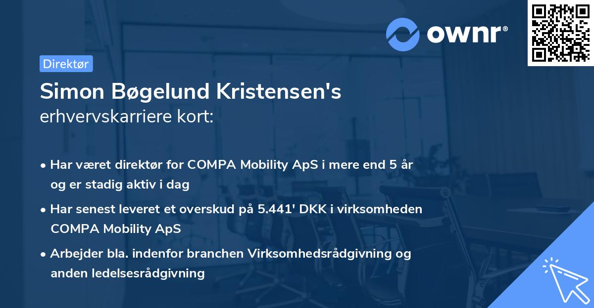 Simon Bøgelund Kristensen's erhvervskarriere kort