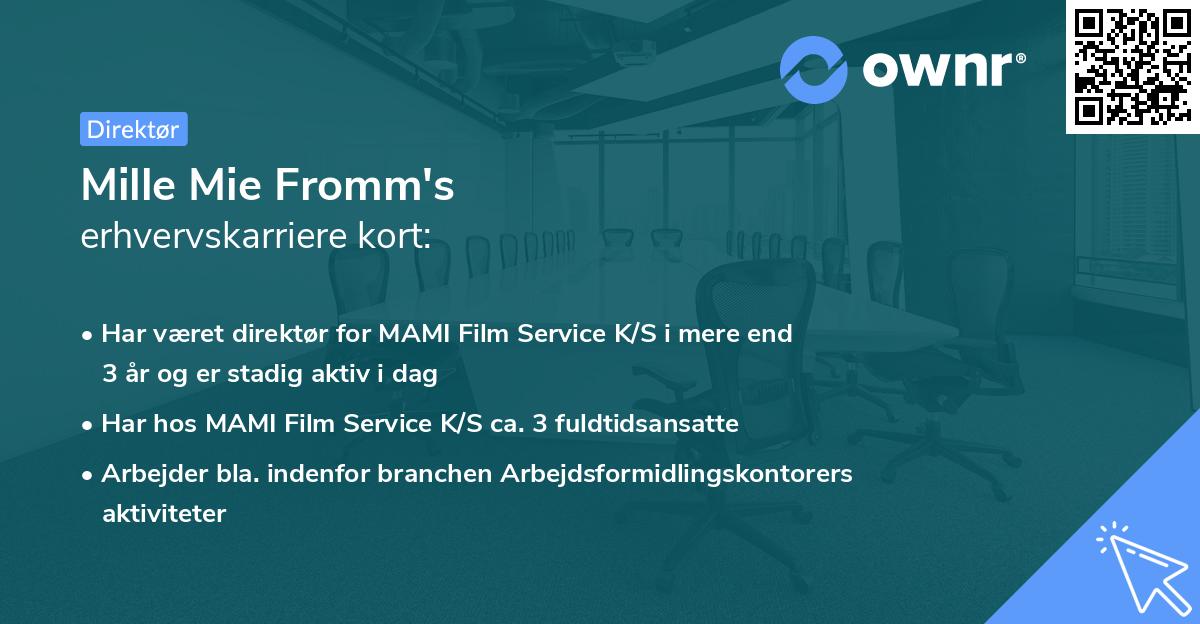 Mille Mie Fromm's erhvervskarriere kort