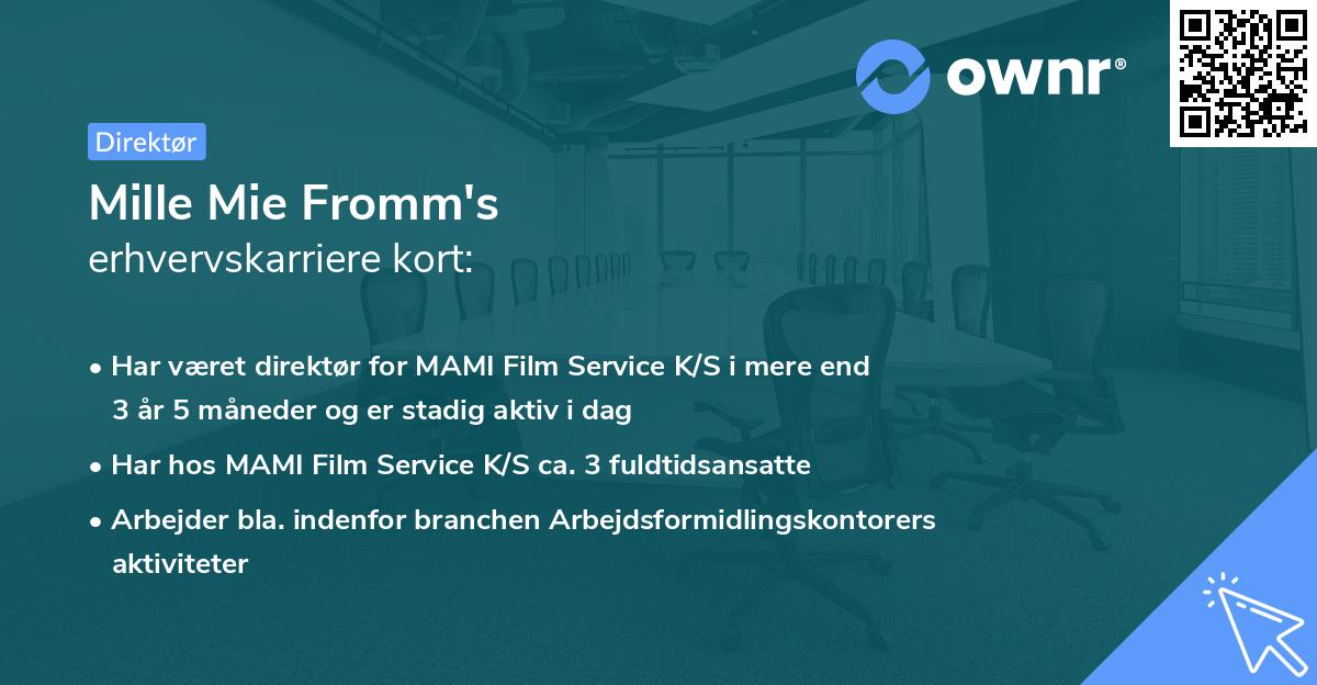 Mille Mie Fromm's erhvervskarriere kort