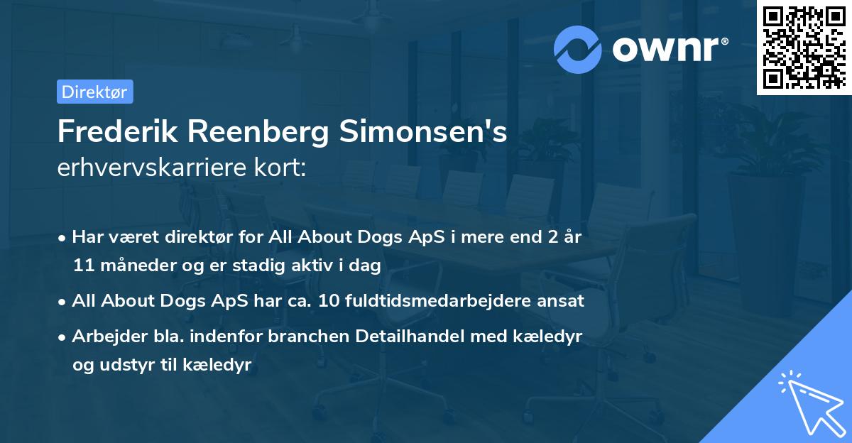 Frederik Reenberg Simonsen's erhvervskarriere kort