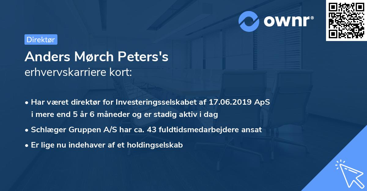 Anders Mørch Peters's erhvervskarriere kort