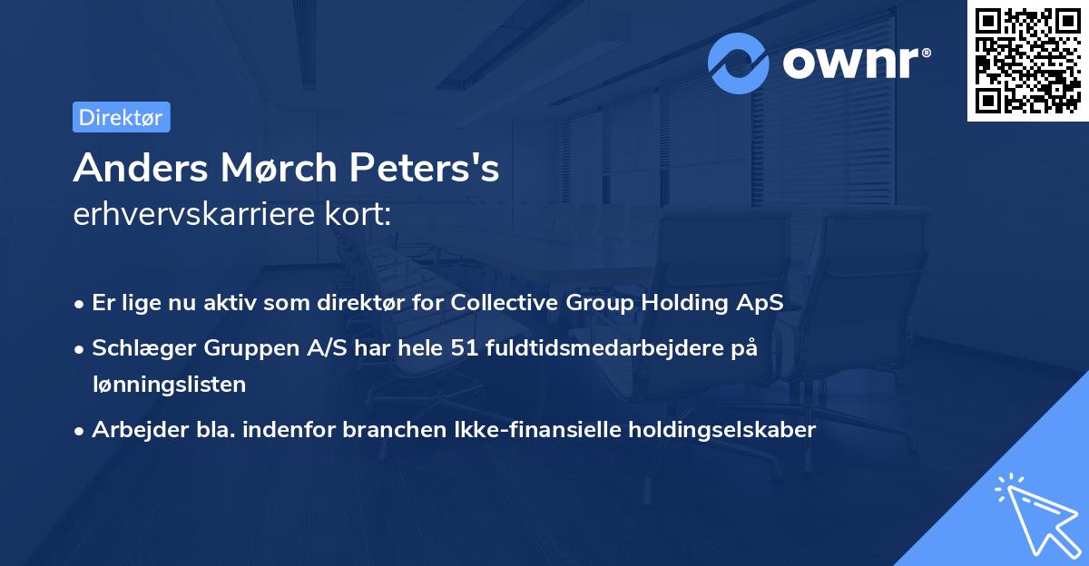 Anders Mørch Peters's erhvervskarriere kort