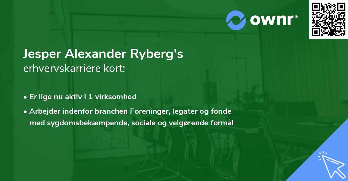 Jesper Alexander Ryberg's erhvervskarriere kort