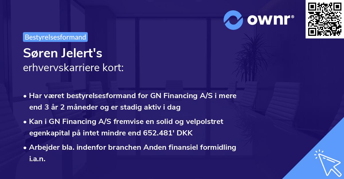 Søren Jelert's erhvervskarriere kort
