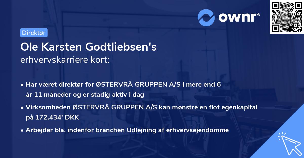 Ole Karsten Godtliebsen's erhvervskarriere kort