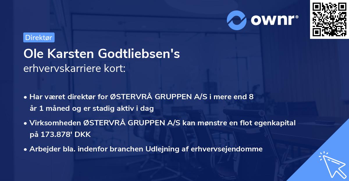 Ole Karsten Godtliebsen's erhvervskarriere kort