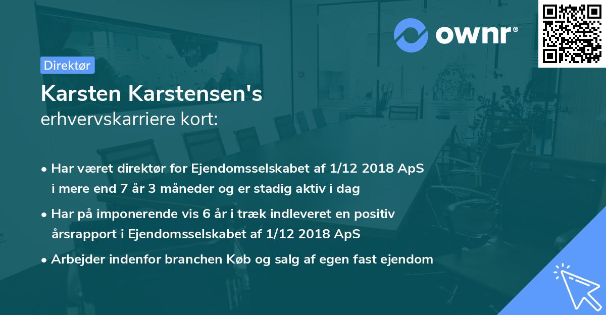 Karsten Karstensen's erhvervskarriere kort