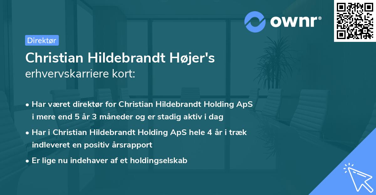 Christian Hildebrandt Højer's erhvervskarriere kort
