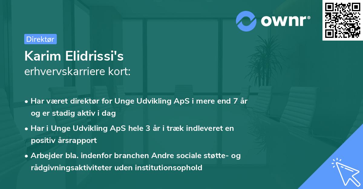 Karim Elidrissi's erhvervskarriere kort