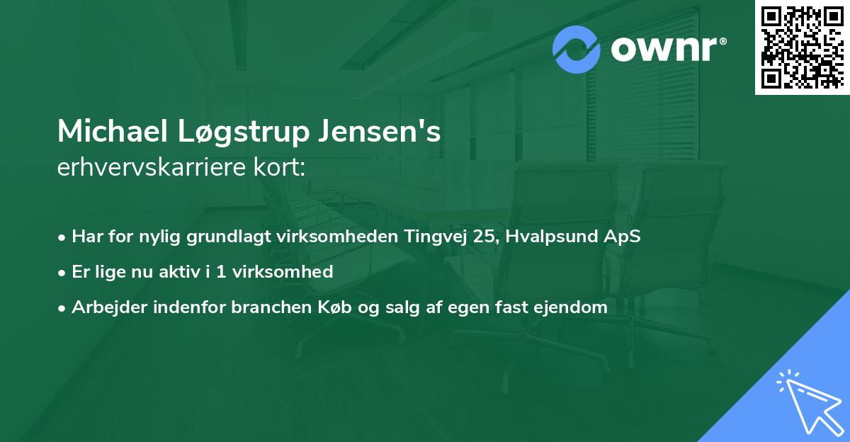 Michael Løgstrup Jensen's erhvervskarriere kort