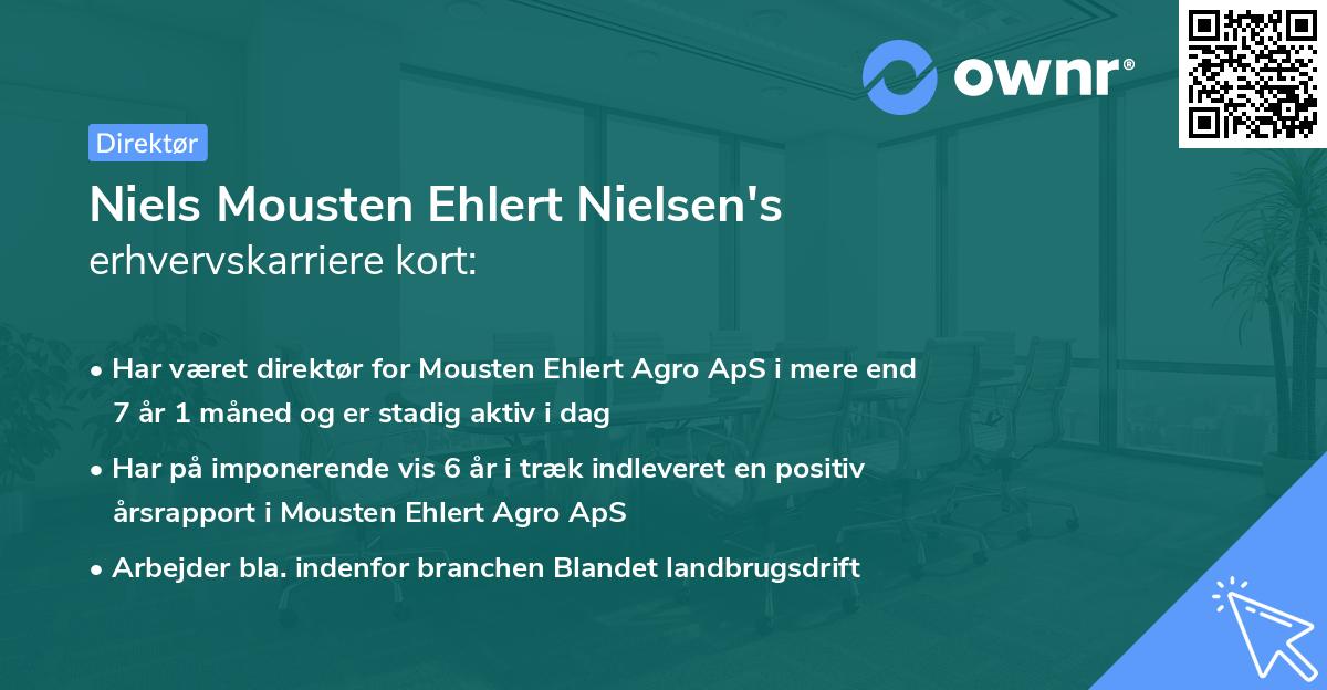 Niels Mousten Ehlert Nielsen's erhvervskarriere kort