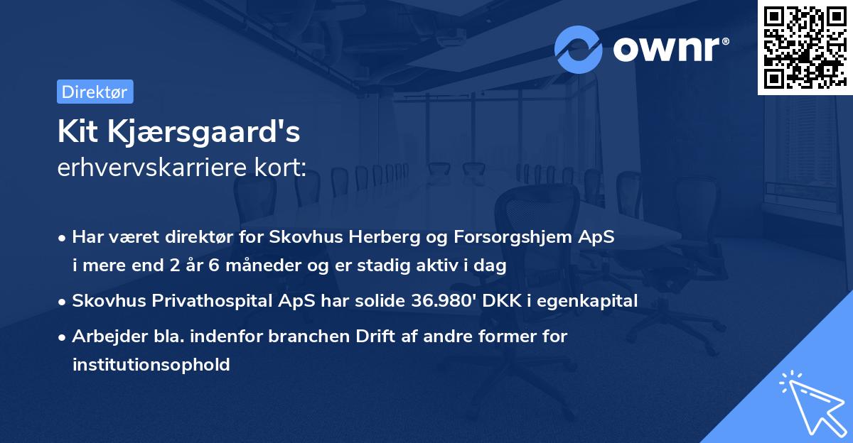 Kit Kjærsgaard's erhvervskarriere kort