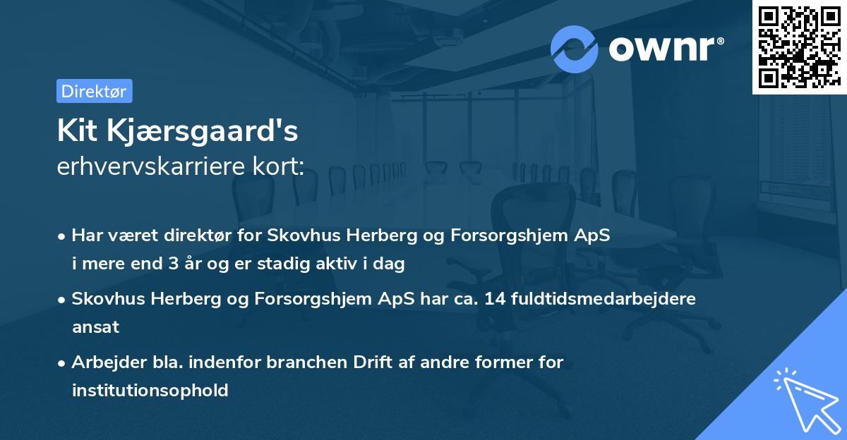 Kit Kjærsgaard's erhvervskarriere kort