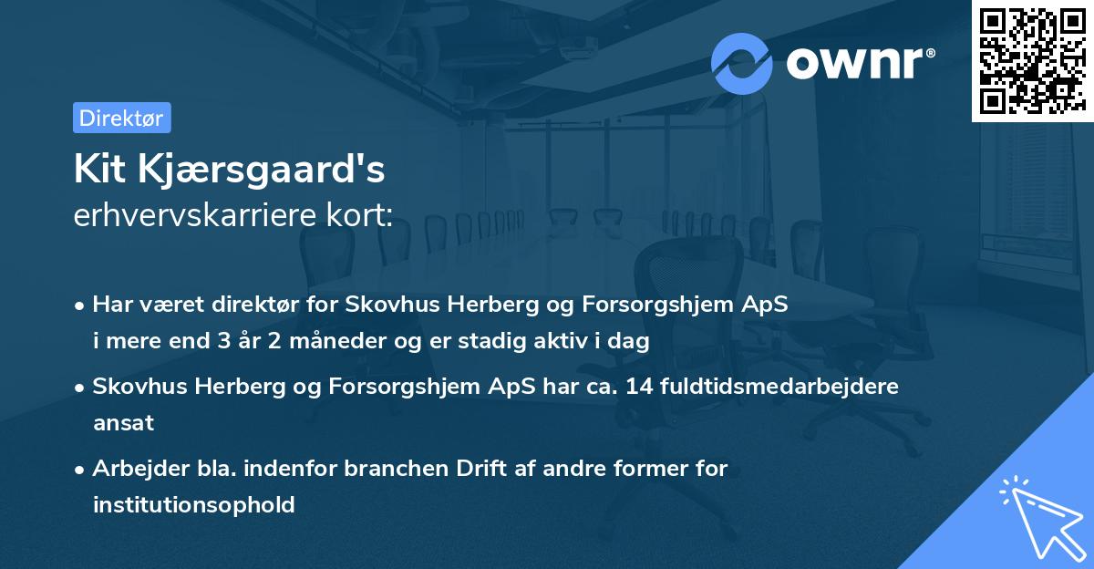 Kit Kjærsgaard's erhvervskarriere kort