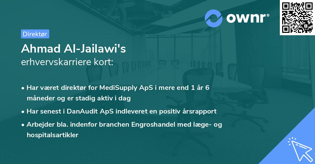 Ahmad Al-Jailawi's erhvervskarriere kort