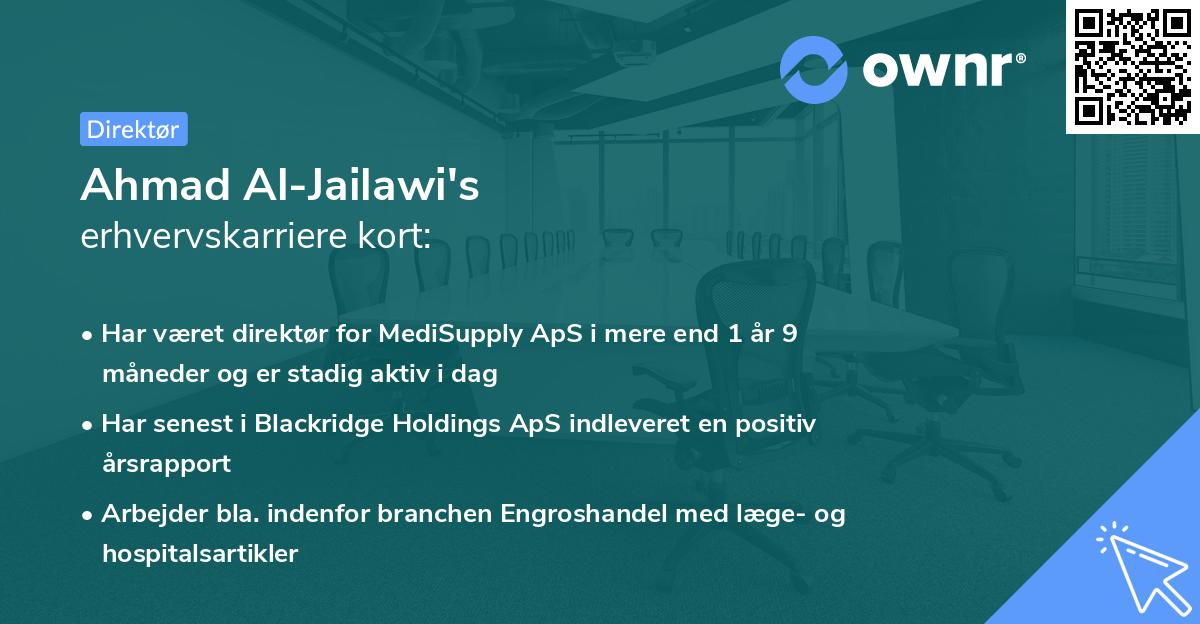 Ahmad Al-Jailawi's erhvervskarriere kort