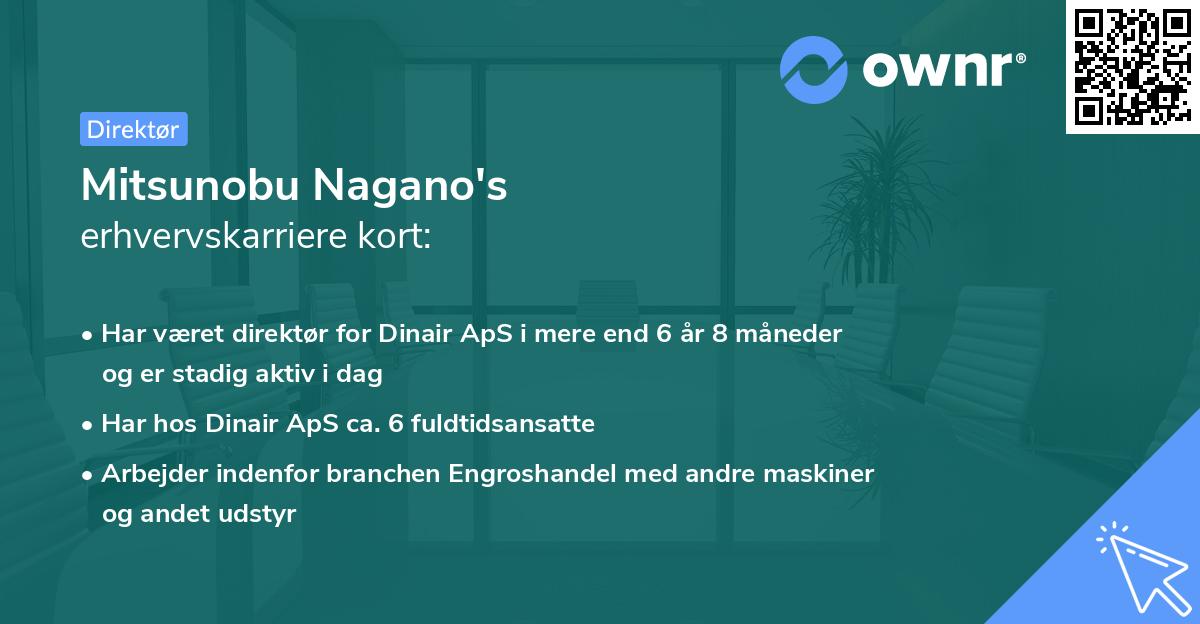 Mitsunobu Nagano's erhvervskarriere kort