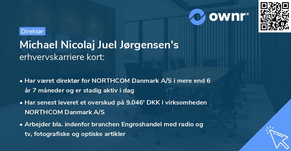 Michael Nicolaj Juel Jørgensen's erhvervskarriere kort