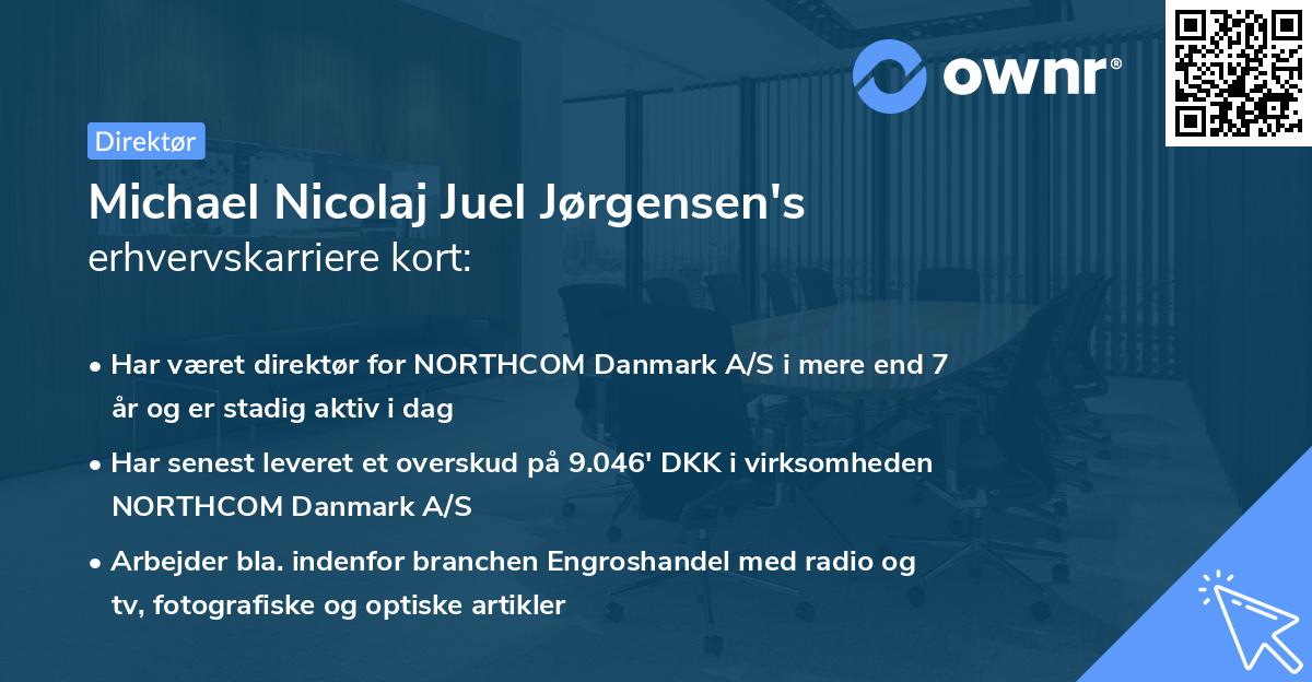 Michael Nicolaj Juel Jørgensen's erhvervskarriere kort