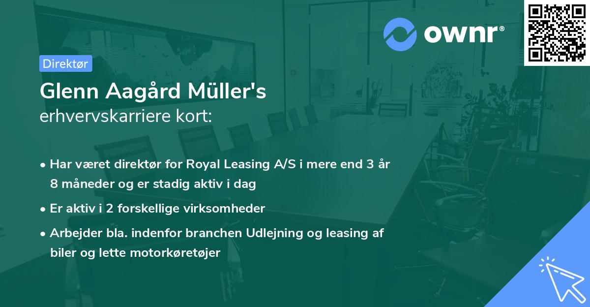 Glenn Aagård Müller's erhvervskarriere kort