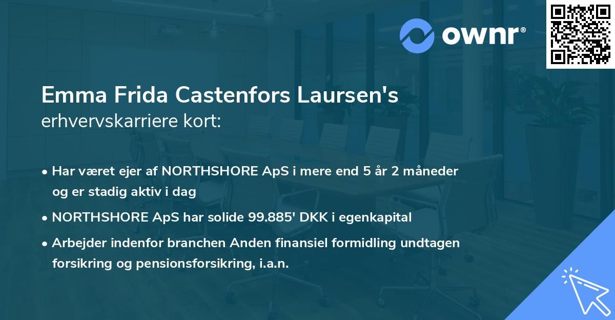 Emma Frida Castenfors Laursen's erhvervskarriere kort