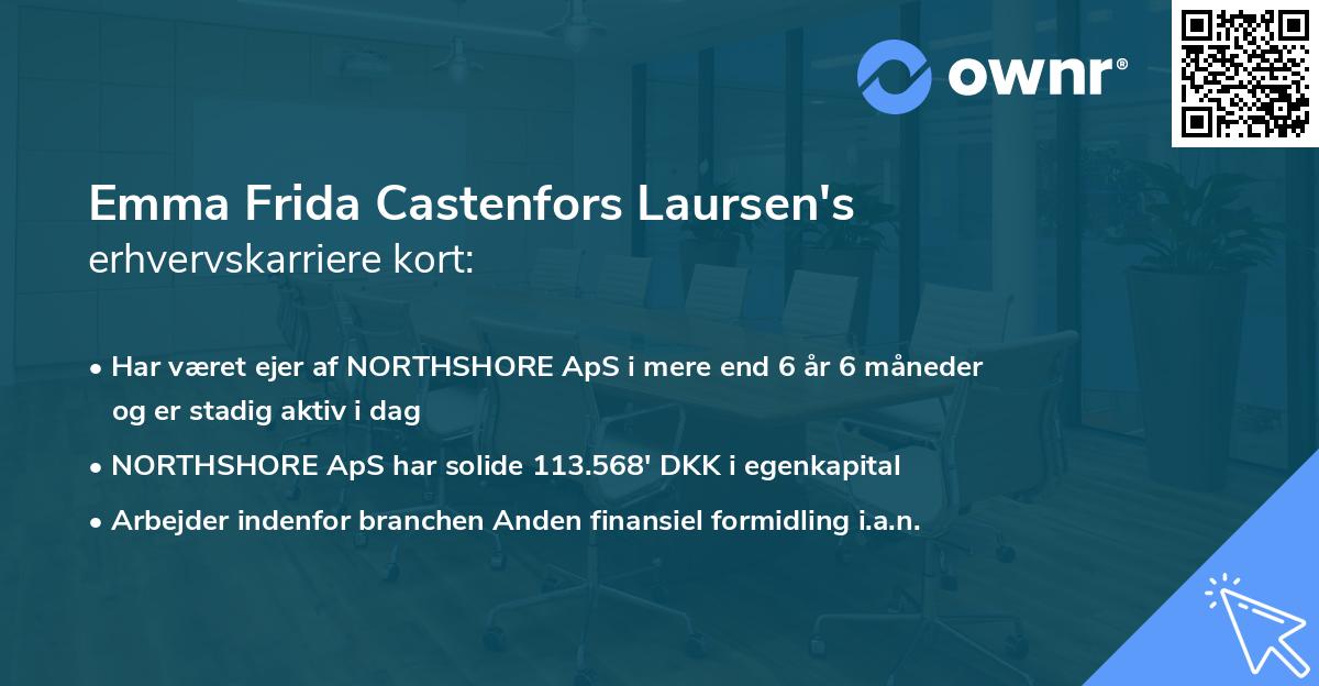 Emma Frida Castenfors Laursen's erhvervskarriere kort