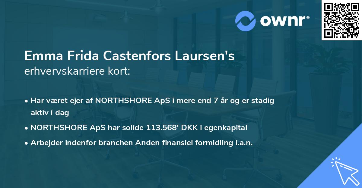 Emma Frida Castenfors Laursen's erhvervskarriere kort