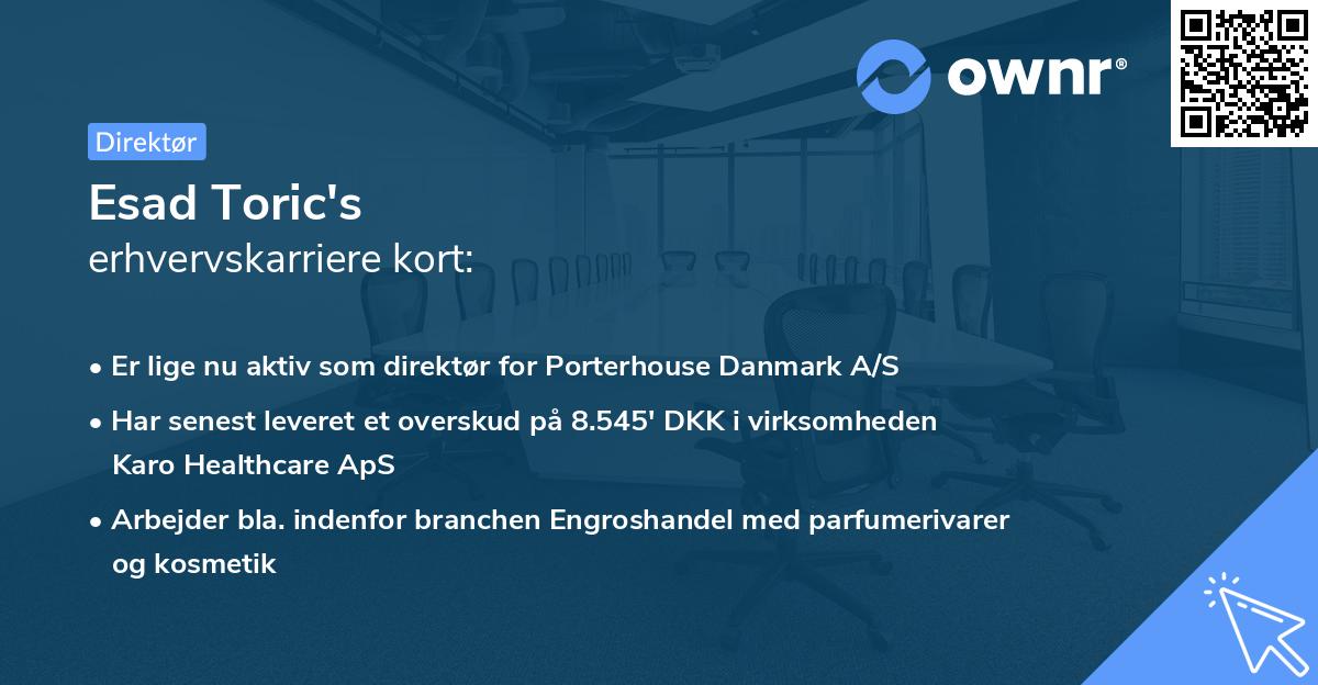 Esad Toric's erhvervskarriere kort