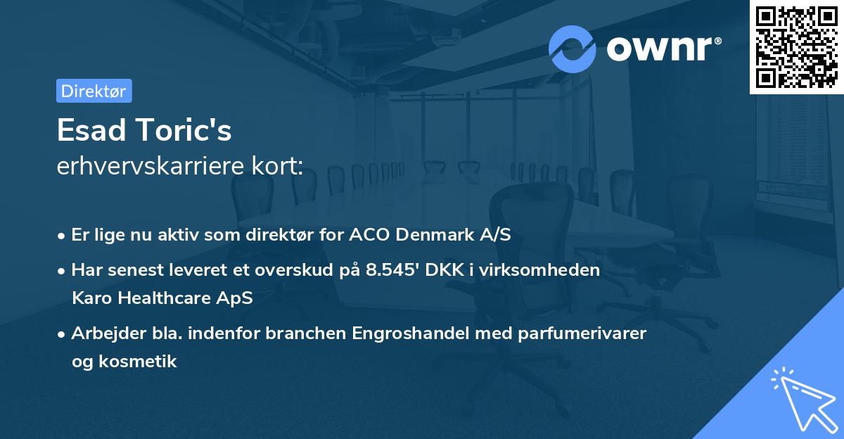 Esad Toric's erhvervskarriere kort