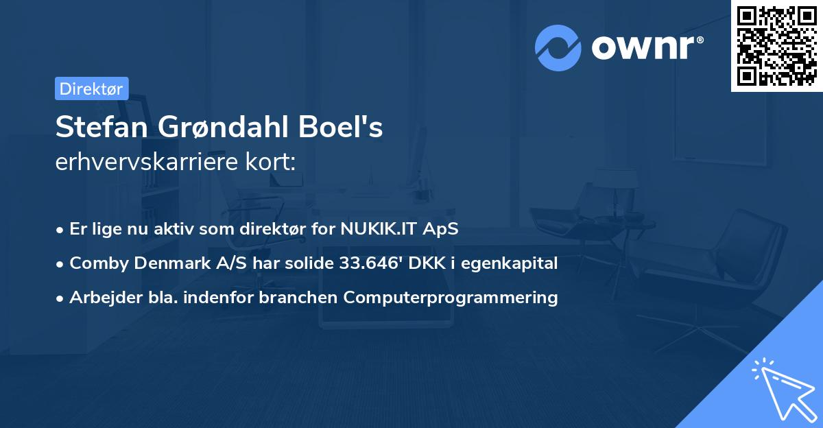 Stefan Grøndahl Boel's erhvervskarriere kort