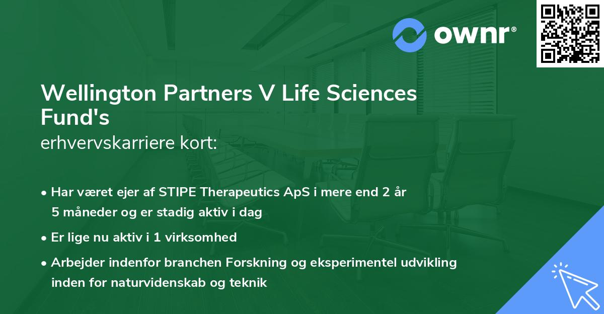 Wellington Partners V Life Sciences Fund's erhvervskarriere kort