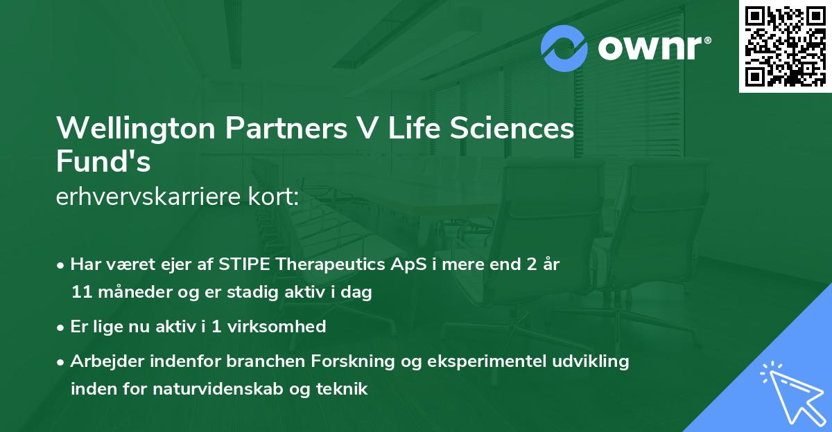 Wellington Partners V Life Sciences Fund's erhvervskarriere kort