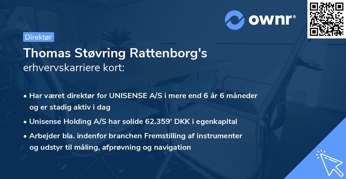 Thomas Støvring Rattenborg's erhvervskarriere kort