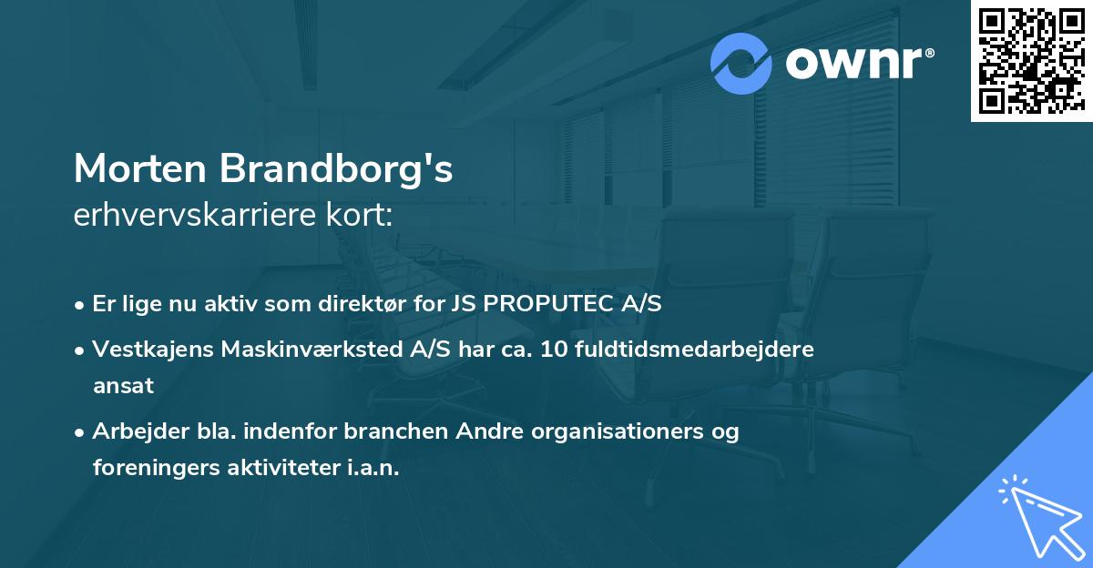 Morten Brandborg's erhvervskarriere kort