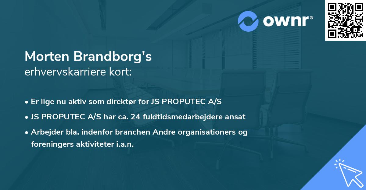 Morten Brandborg's erhvervskarriere kort