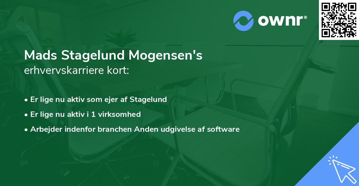 Mads Stagelund Mogensen's erhvervskarriere kort