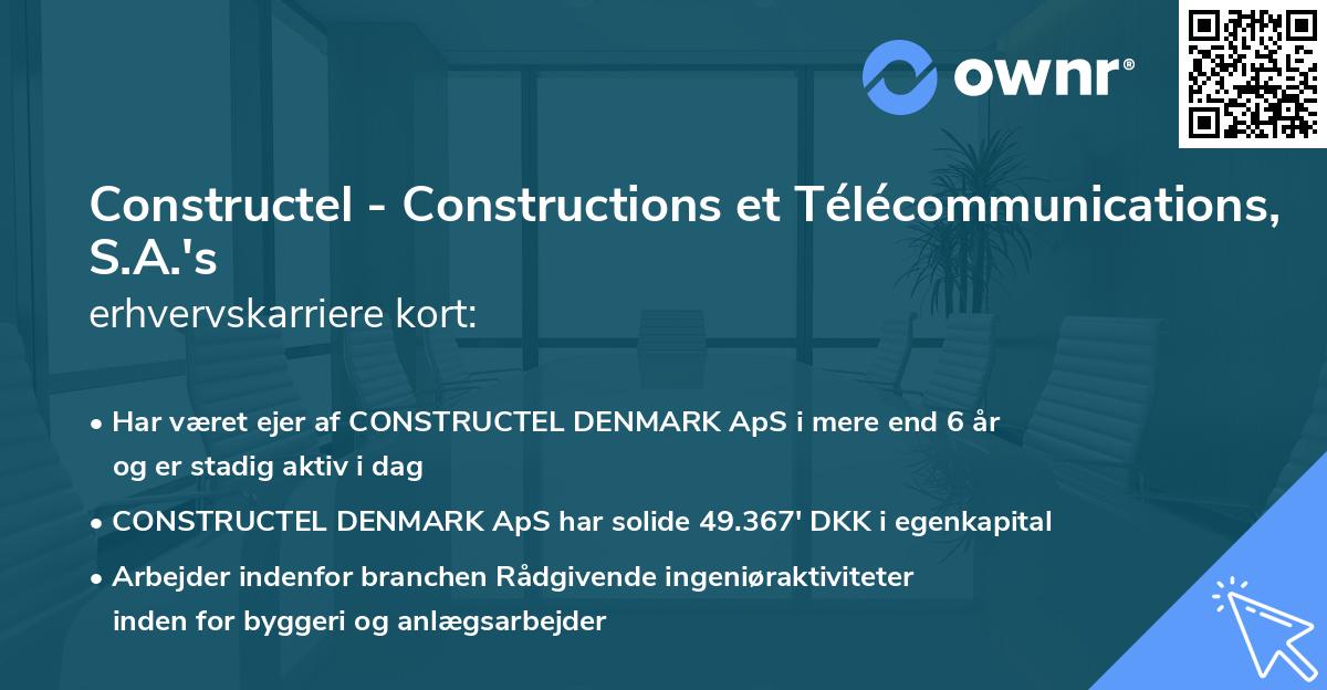 Constructel - Constructions et Télécommunications, S.A.'s erhvervskarriere kort